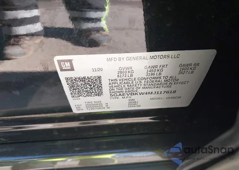 2021 Buick Enclave Awd Premium from USA, damaged, VIN 5GAEVBKW4MJ117618